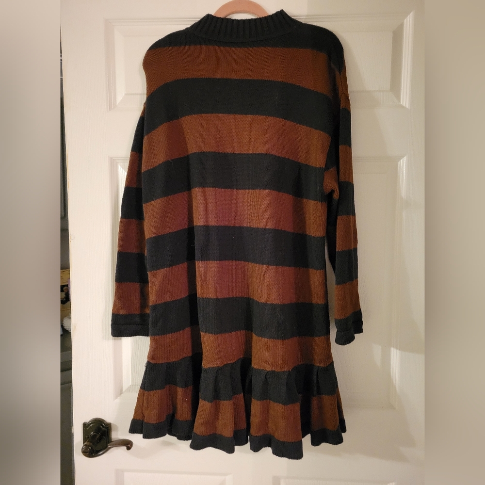 Betsey Johnson Vintage Punk Label Striped Sweater Dress